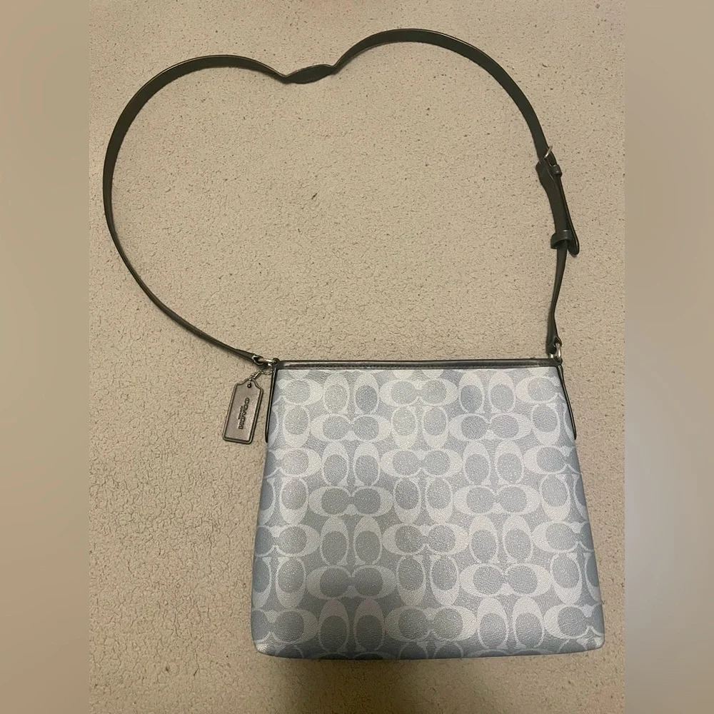 Coach Blue and Black Crossbody Bag with Signature Style - Picture 2 of 4